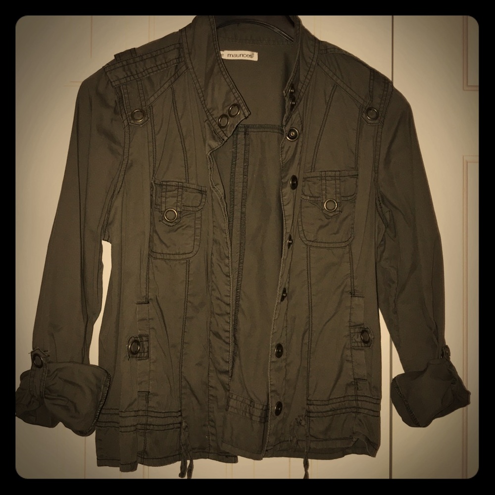 Maurices Lightweight Army Green Jacket